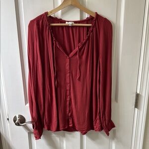 Z Supply Red Blouse